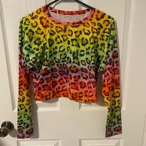 Rainbow Leopard Crop top